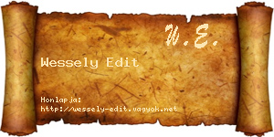 Wessely Edit névjegykártya